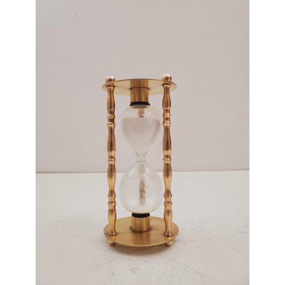 Vintage Gold Toned Brass Hourglass/ Penco Decorative Brass 12.5 Minute Timer, - Picture 7 of 10